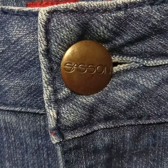 Sasson Ooh La La Straight Leg Hustle Blue Jeans Size 14 - Picture 9 of 10